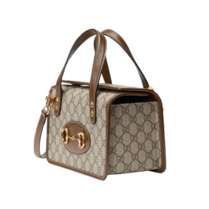 구찌[gucci/OC]홀스빗 1955 탑 핸들 스퀘어 미니백(GG수프림/브라운)